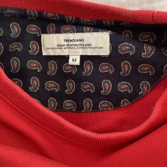 Trendiano Red Graphic Te Amo Sweatshirt SZ M - Picture 3 of 6